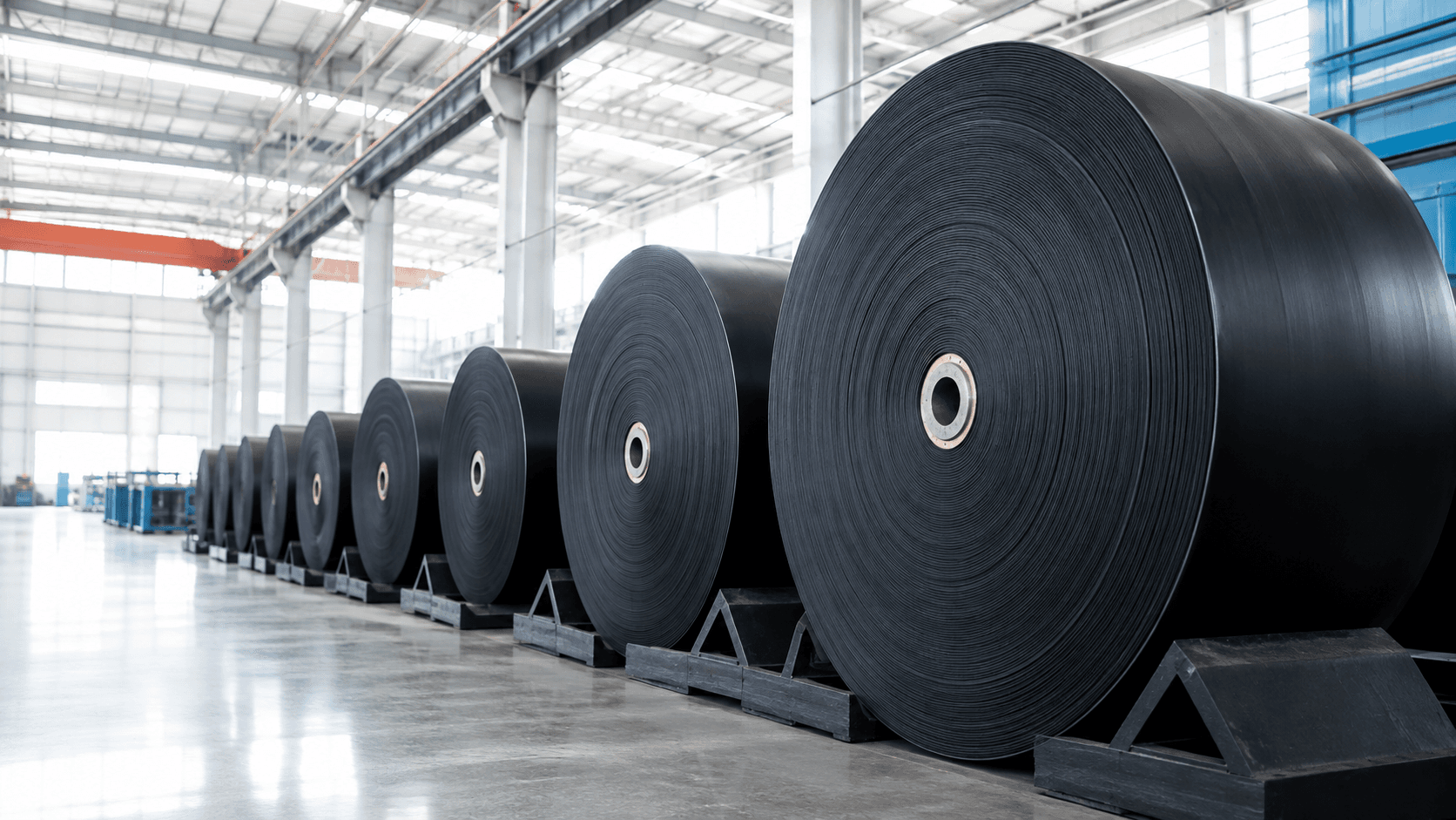Rubber conveyor belt rolls preview
